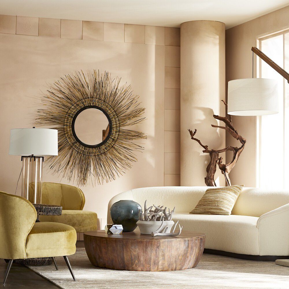 Arteriors jacob round coffee outlet table